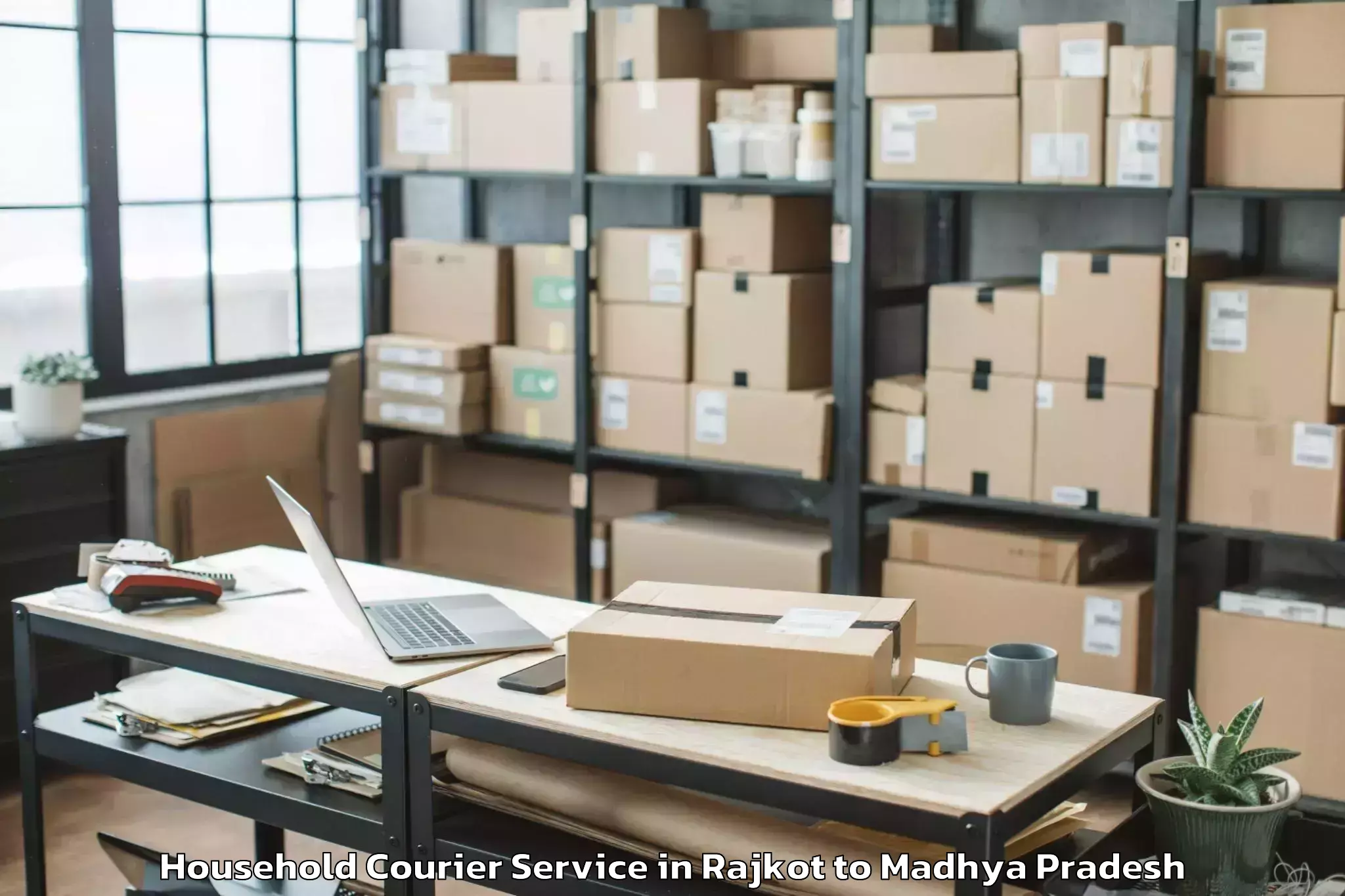 Book Rajkot to Mandsaur Household Courier Online